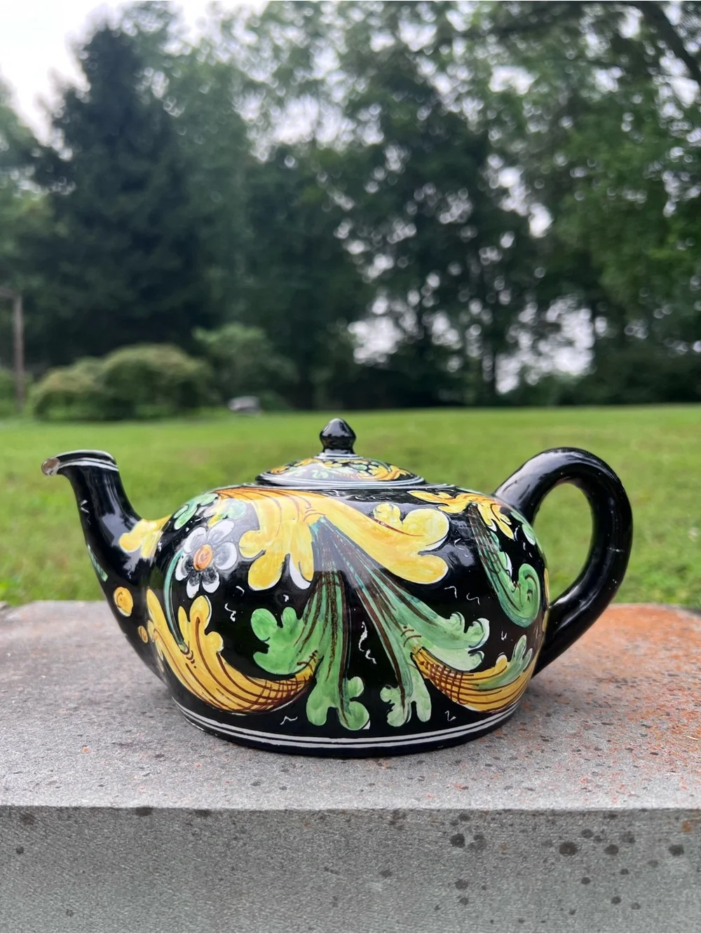 Italian Hand-Painted Baroque Scrollwork Coffee Service